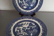 Plates Willow Blue White Churchill