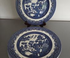 Plates Willow Blue White Churchill