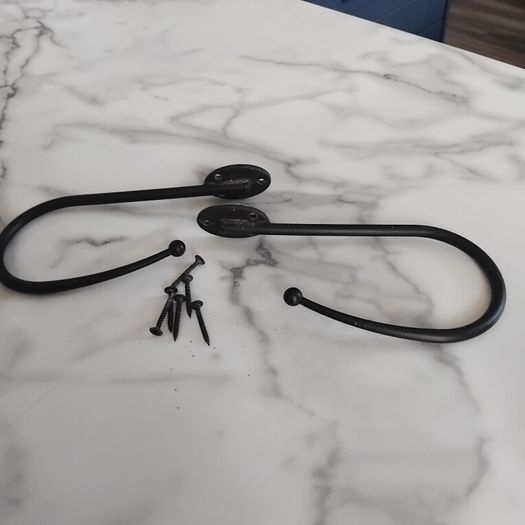Black Door Handles, Tie Backs and Crome Light Switches