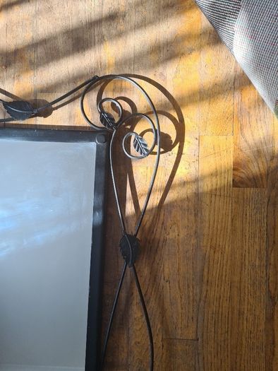 large metal frame mirror