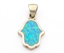 Vintage Sterling Silver Hand of Fatima Pendant