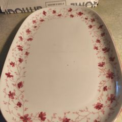 Vintage Arzberg Pink Floral Serving Platter  Large platter marked Arzberg / Germany / Bavaria