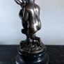Paul Schmidt-Felling (1835-1920) Boy With Hare - Bronze, Marble, Signed Image 8