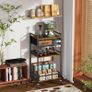 4-Tier Coffee Bar Cart with Storage, 33" H Coffee Station Cabinet With Pod Drawers for Nespresso Vertuo, Mini Toaster Oven Stand Table for Home, Kitchen, Living Room (Rustic Brown) Image 3