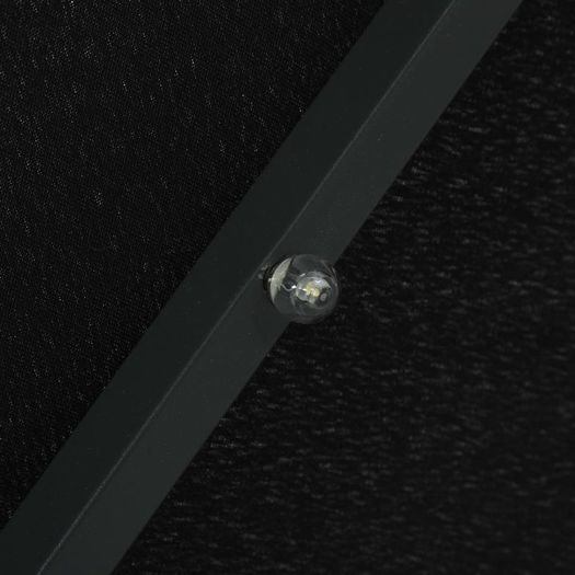 Cantilever Umbrella with LED Lights and Steel Pole 300 cm Black