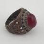 Ancient Brass Red CZ Ring  Rustic Collectible Jewellery Image 5