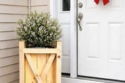 Solid Wood Front Door Planter Box - pair