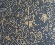 'Lost Dog 3' Gold Ink Drawing Robert Bowers