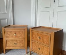 Pair of Caseys Kawali Rattan Bedside Tables