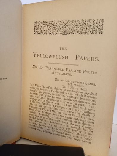 The Yellowplush Papers by William Makepeace Thackeray (HQ372)