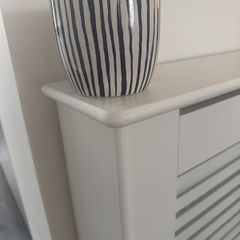 Navy and white ceramic plant pot