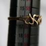 9ct Gold 375 Gold Heart Ring. Minimalist gift with love ring, Dainty Heart Band, Gift For Girlfriend size P Image 8