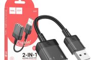 Hoco LS37 USB to Dual 3.5mm 2-in-1 Transparent External Sound Card