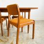 Danish Mid Century Teak Extending Dining Table & 4 Chairs Image 3