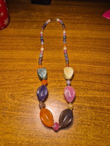 1980s Marble Effect Vintage Necklace