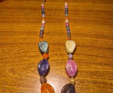 1980s Marble Effect Vintage Necklace