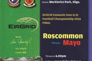 2016 Roscommon v Mayo - GAA U21 EirGrid Connacht Football Final Programme