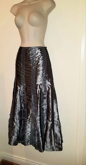 Per Una Dressy Gun Metal Silver Skirt Size 14r