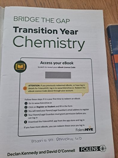 Bridge the Gap Chemistry Transition Year Book