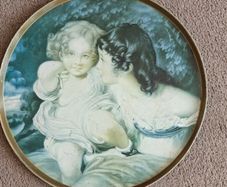 Retro 1970s Worcester Ware Round Decorative Tray 15 inch  Diameter