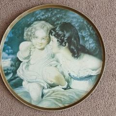 Retro 1970s Worcester Ware Round Decorative Tray 15 inch  Diameter