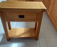 Solid oak hall table