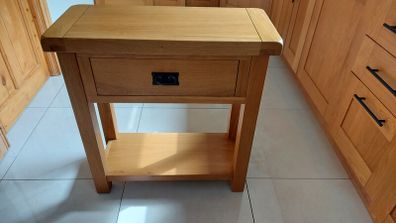 Solid oak hall table