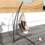 Hammock Chair Stand, Hanging Heavy Duty Metal Frame Hammock Stand with Chain, for Hanging Hammock Air Porch Swing Chair, Egg Cahir, Indoor & Outdoor Use, Black Image 6