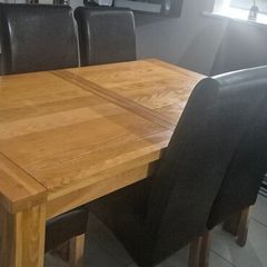 6 chairs and extendable table