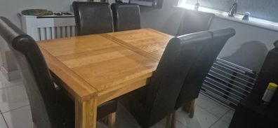 6 chairs and extendable table