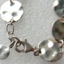D&F 925 Sterling Silver Hammered Disc Bracelet Image 3