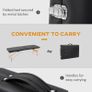 2 Section Foldable Massage Table Professional Salon SPA Facial Couch Tattoo Bed with Carry Bag Black Image 5