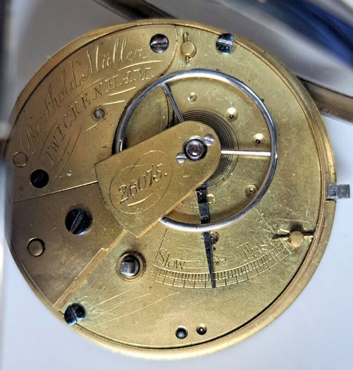 Silver Fusee Lever Pocket Watch - Berthold Muller,Twickenham - London 1873c