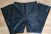 Vintage 1990's Siena Studio Genuine Leather Black Trousers