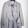 Quin & Donnelly Vintage Grey Pale Blue Trench Coat 14UK/42EU Image 5