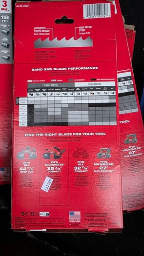 milwaukee bandsaw blades