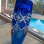 Japanese Kagami Edo Kiriko Crystal Vase Image 3