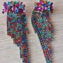 Stunning jewelled costume earrings, D18 post 3e Image 7