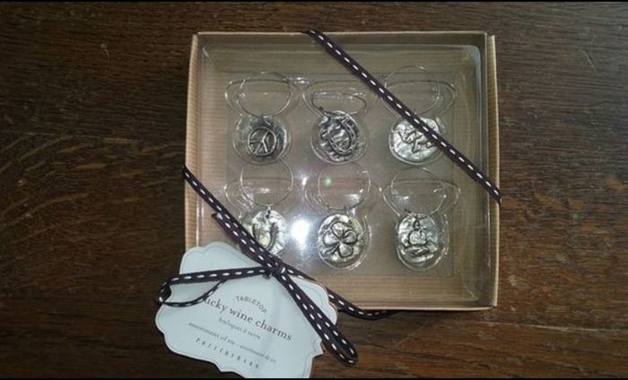 Tabletop Lucky Wine Charms Assortment of Six