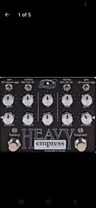 Heavy Empress, distortion guitar pedal and power source