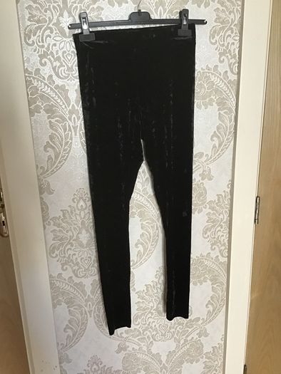 Black Velvet Leggings Size 12