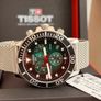 Tissot Chronograph Watch SEASTAR 1000 Green Mesh T1204171109100 Image 2