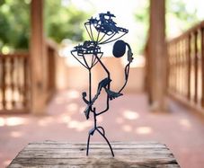 Brutalist metal sculpture, artist unknown, D18