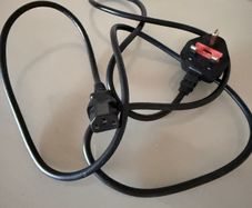 Standard black AC power cable.