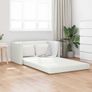 Folding Sofa Bed White 124 x 71 x 78 cm Faux Leather Image 3
