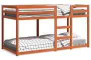 Bunk Bed without Mattress Wax Brown 75x190 cm Small Single Solid Wood Pine