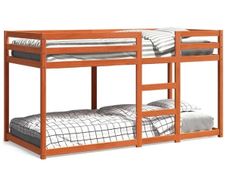 Bunk Bed without Mattress Wax Brown 75x190 cm Small Single Solid Wood Pine