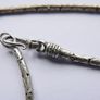 Vintage heavy 925 Sterling Silver 5mm round Byzantine Chain Necklace length 20" - 39g Image 10