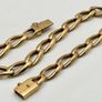 A 9K Yellow Gold Twist Curb Gents Bracelet. 22cm. 23g Image 4