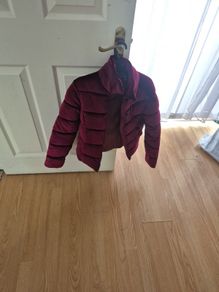 Wine velvet jacket 11-12 yrs